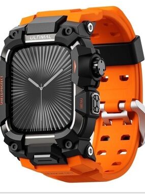 Rugged Apple Watch Water proof Rugged Case. New. - Orange